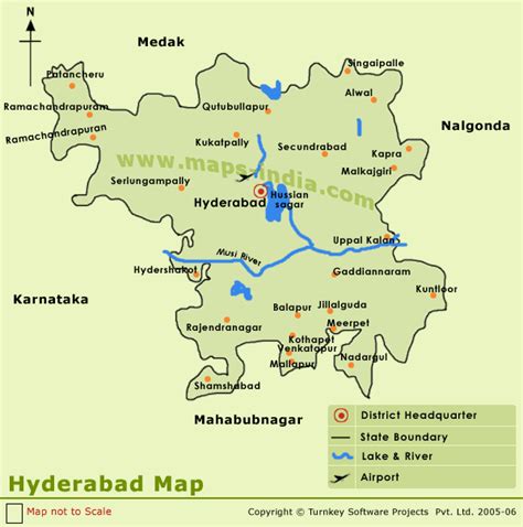 Hyderabad Map - TravelsFinders.Com