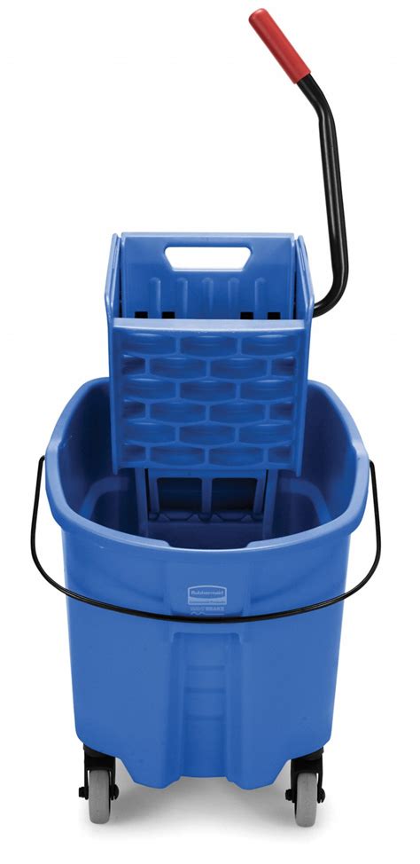 RUBBERMAID COMMERCIAL PRODUCTS Blue Polypropylene Mop Bucket and Wringer, 8 3/4 gal - 5NY83 ...