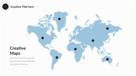 a world map with pins on it and the words creative maps written in ...