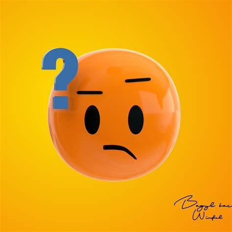 Emoji Confused Face With a Question Mark 3D asset