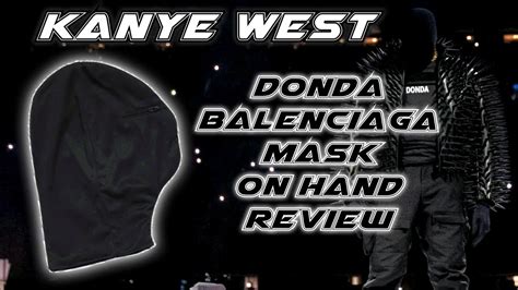 KANYE WEST DONDA MASK BY BALENCIAGA ON HAND REVIEW - YouTube