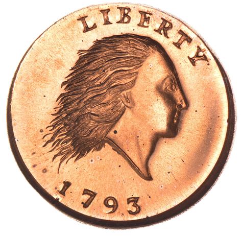 Copper Copy 1793 Flowing Hair Large Cent - Circulated | Property Room