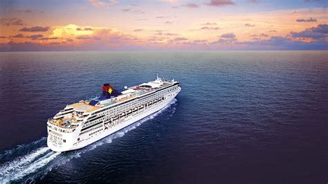 Cruise ship at sunset, wake, cruise ship, ocean, sunset, clouds, HD wallpaper | Peakpx