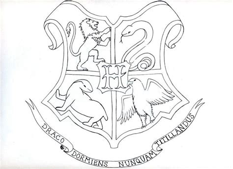 Gallery For > Hogwarts Crest Outline | Harry potter coloring pages, Coloring pages, Coloring ...