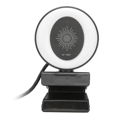 Dpofirs 1080P 30fps Webcam with Ring Light, USB PC Computer Camera with Noise Reduction ...