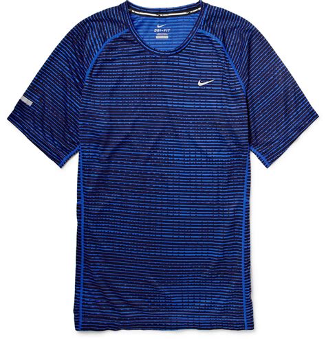 Nike Printed Dri-Fit Running T-Shirt in Blue for Men | Lyst