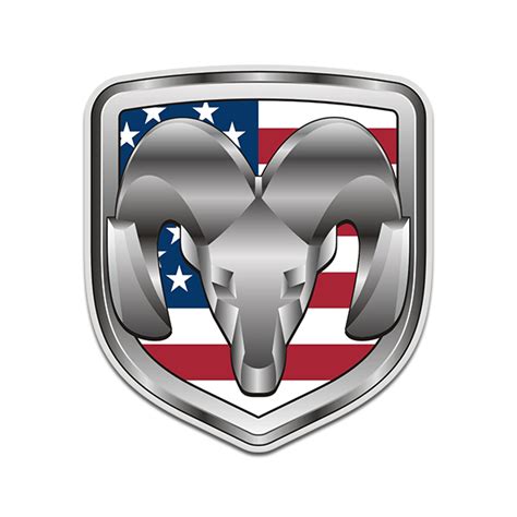 Dodge Ram American Flag USA Sticker Decal - Rotten Remains