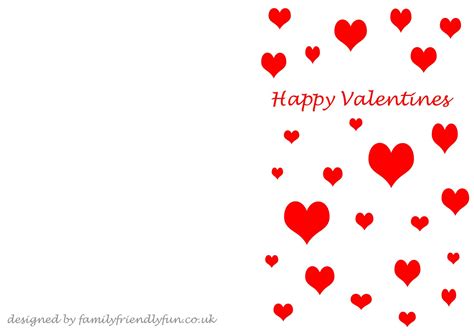 Familyfriendlyfun.co.uk | Valentine card template, Printable valentines cards, Valentines cards