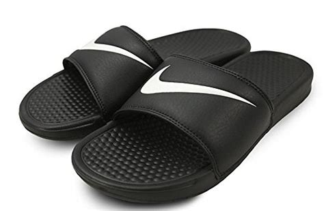 Nike Women's Benassi Swoosh - Black / White, 12 B US - Brought to you ...