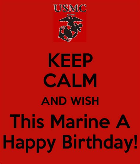 Happy Birthday Marine Cards Keep Calm and Wish This Marine A Happy ...