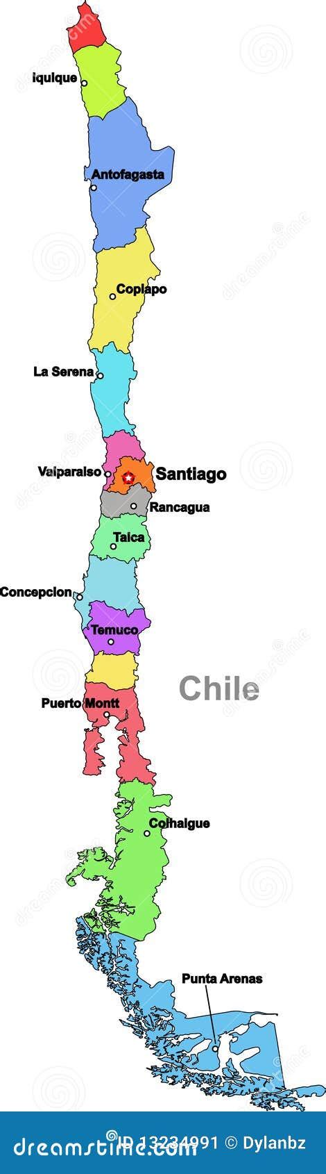 Chile Map Cartoon Vector | CartoonDealer.com #13234991