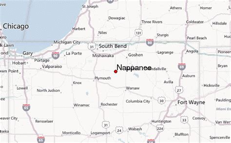 Nappanee Indiana Map | Time Zones Map