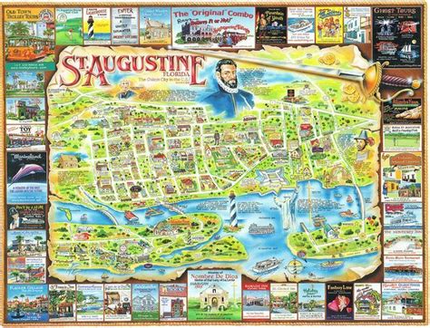 St Augustine Florida Attractions Map | Florida Map 2018