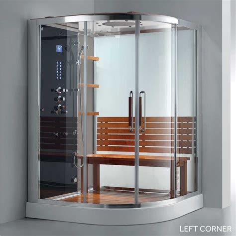 59" x 59" Frewin Corner Steam Shower Enclosure | Corner shower ...