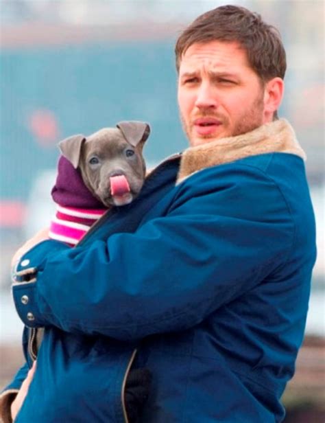 Tom Hardy cuddles a puppy on the set of Animal Rescue|Lainey Gossip ...