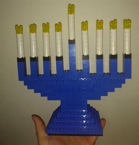 Chanukah might be over, but my Lego menorah is finally properly ...