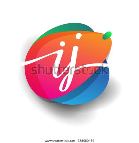 Letter Ij Logo Colorful Splash Background Stock Vector (Royalty Free) 788580439