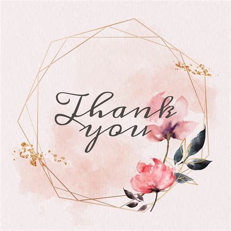 Thank you word floral frame | Premium PSD - rawpixel