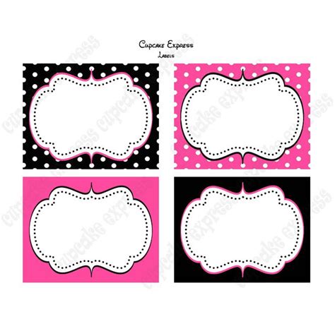 MINNIE MOUSE PRINTABLE FOOD LABELS | Minnie mouse birthday party, Party ...