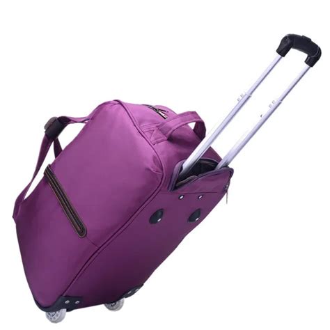 Fashion Short distance Trolley Travel Bag Hand Luggage Rolling Duffel Bags Waterproof Oxford ...