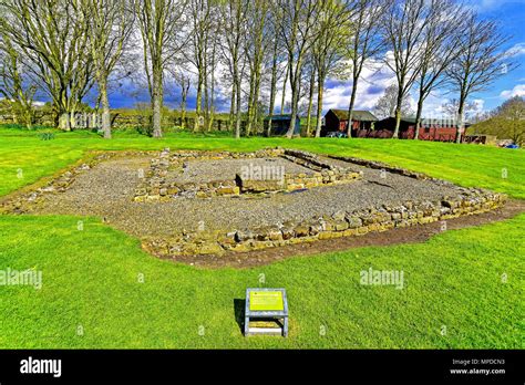 Vindolanda Fort and Museum Northumberland Roman Celtic temple Stock ...