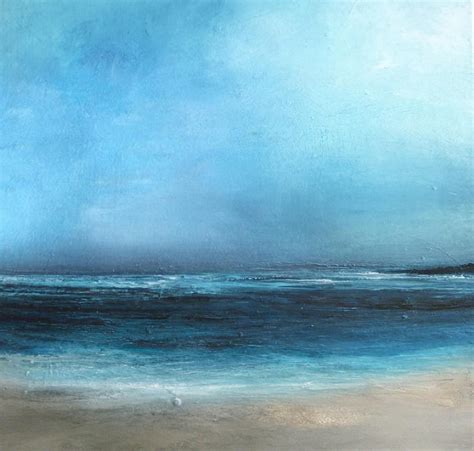 Large Original Sea Level Blue Oil Paintinglarge Wall Art - Etsy | Sky landscape painting ...