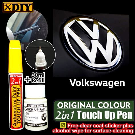 Volkswagen 2in1 Touch Up Pen Original Colour Automotive Paint | Shopee ...