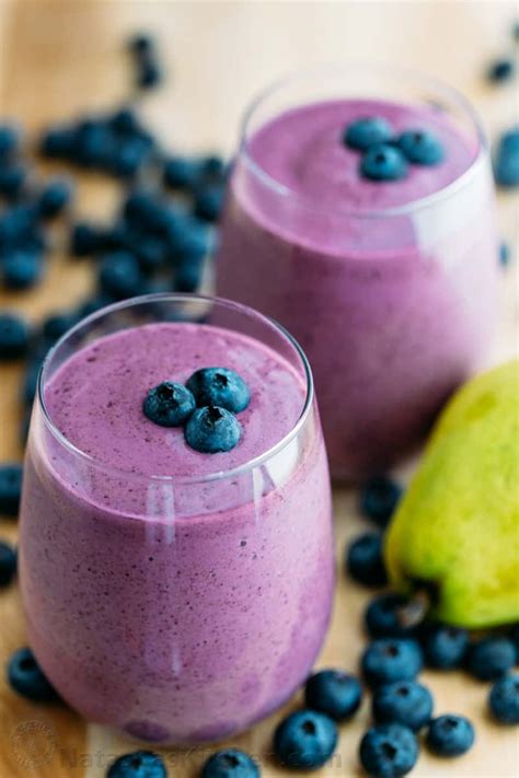 Blueberry Pear Smoothie Recipe - NatashasKitchen.com