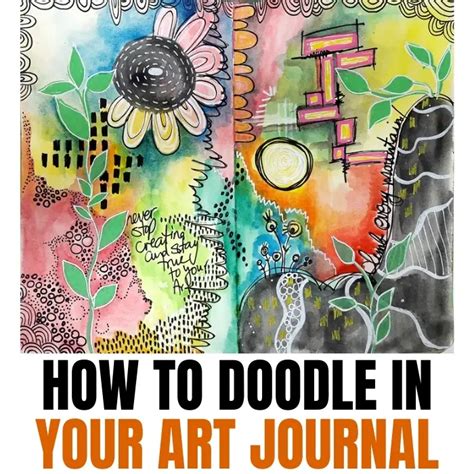 How to doodle in your art journal without drawing skills