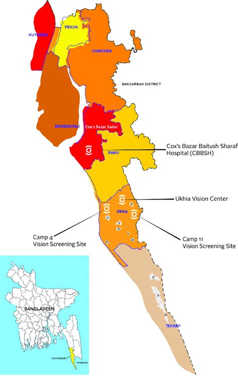 Bangladesh Cox Bazar Map - Vally Isahella