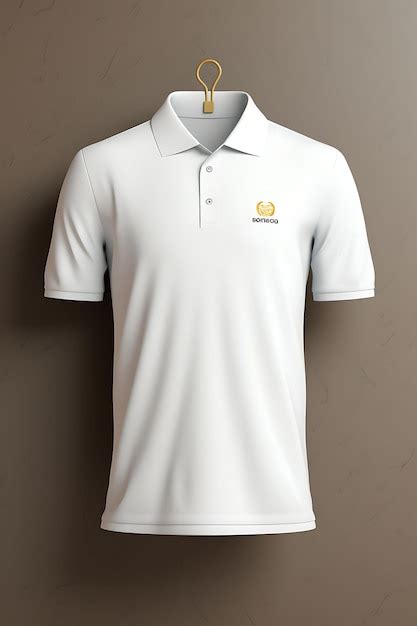 Premium AI Image | Polo T Shirt With Embroidered Logo Classic Neutral ...