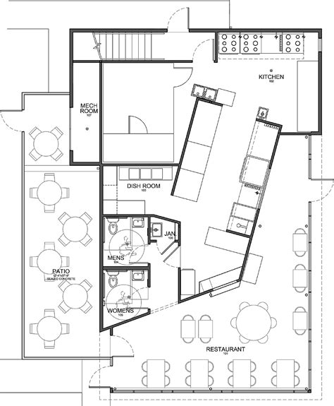 Stunning Modern Style Floor Plan Commercial Kitchen Design | Viahouse.Com