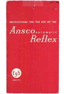 Ansco Automatic Reflex Printed Manual