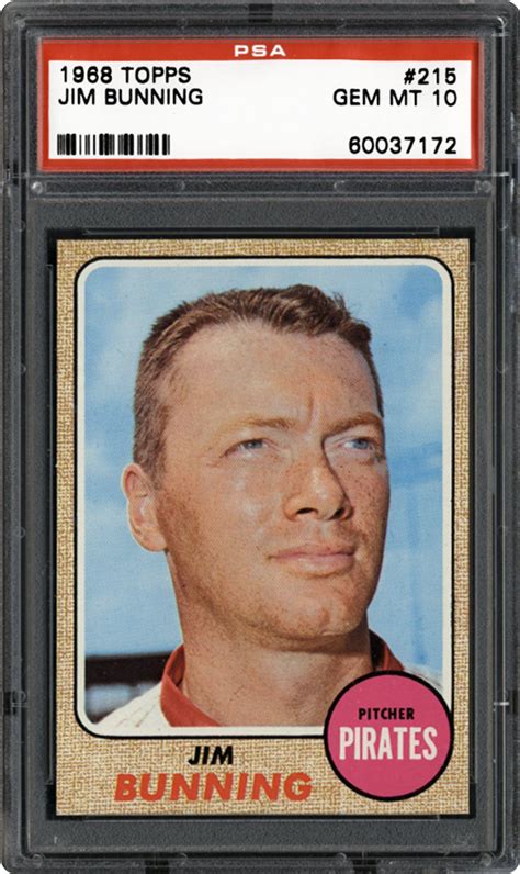 1968 Topps Jim Bunning | PSA CardFacts™