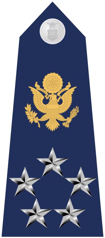 General of the Air Force rank insignia (Shoulder board), U.S. Air Force. The five-star rank was ...