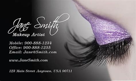 Cosmetology Make Up Artist Business Card - Design #601111 Makeup Artist Cards, Makeup Artist ...