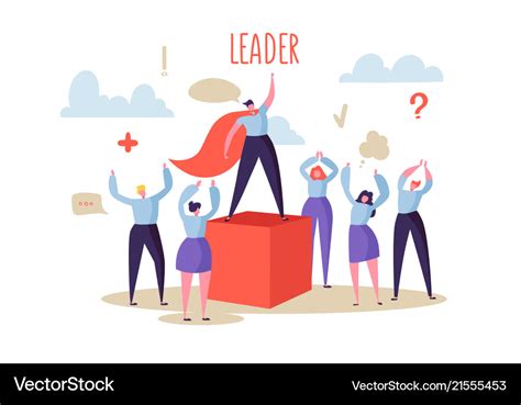 Business leadership concept manager leader Vector Image