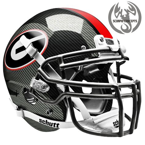 Georgia Bulldogs "ALTERNATE" Carbon Fiber Concept Helmet (Mini & Full Size) | eBay