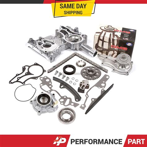 Toyota 22R 22RE Timing Chain Kit w/ 2 Metal Guides Timing Cover Water ...