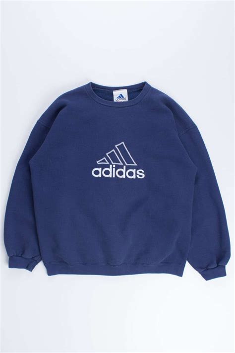 Adidas Logo Crewneck Recycled Vintage, Adidas Logo, Crew Neck ...