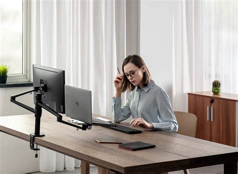 Bingua.com - viozon Monitor and Laptop Mount, 2-in-1 Adjustable Dual Monitor Arm Desk ...