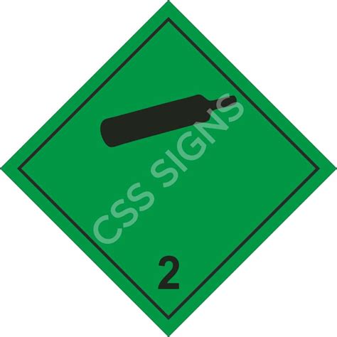 Class 2 Non Flammable Gas ADR Hazard Label | Sign Shop Ireland | CSS Signs