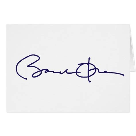 Barack Obama Signature Card | Zazzle