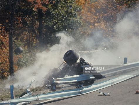 Overall view of guardrail collision that killed Francois Cevert... | Indy cars, Grand prix ...