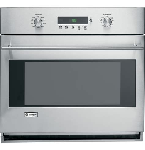 Monogram ZET1SMSS 30" Single Electric Wall Oven with 4.4 cu. ft. Reverse-Air/European Convection ...