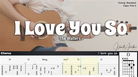 I Love You So - The Walters | Fingerstyle Guitar | TAB + Chords + Lyrics - YouTube