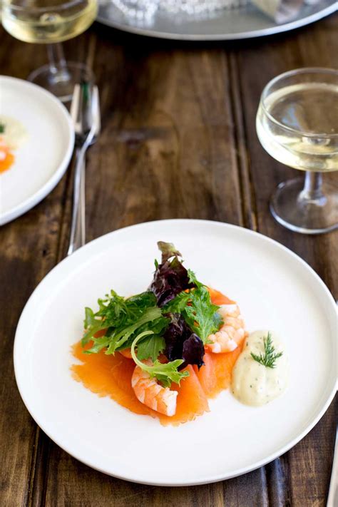 Salmon and Prawn Salad with a Gravlax Dressing | Sprinkles and Sprouts