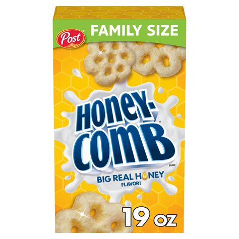 Post Honeycomb Cereal, Honey Flavored Breakfast Cereal, 19 oz Box ...