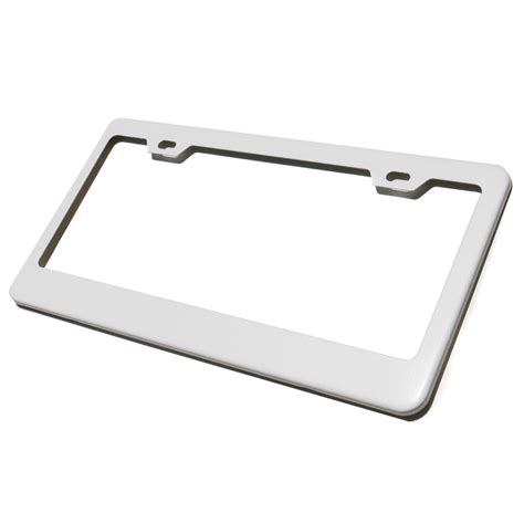 Powder Coated Matte White Stainless Steel License Plate Frame