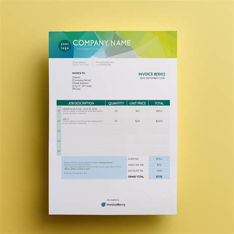 15+ Free Invoice Template Docx | DocTemplates